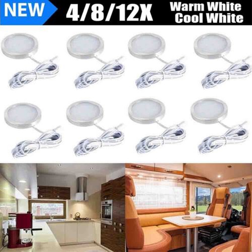 12pc led puck light under - 4/8/12pc,