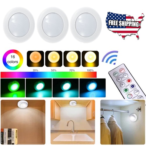 3pcs led puck - 3pcs, wireless